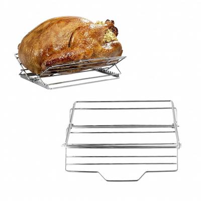 Adjustable Height For Roasting Rack for Oven or Grill Use Easy To Maintain