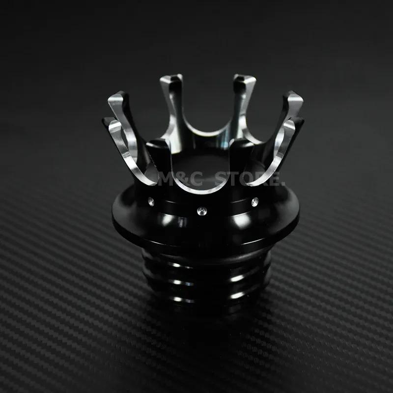Mactions Crown Style Vented Fuel Tank Cap Gas Cap For Harley Sportster XL 883 1200 Touring Road King Dyna Softail Custom
