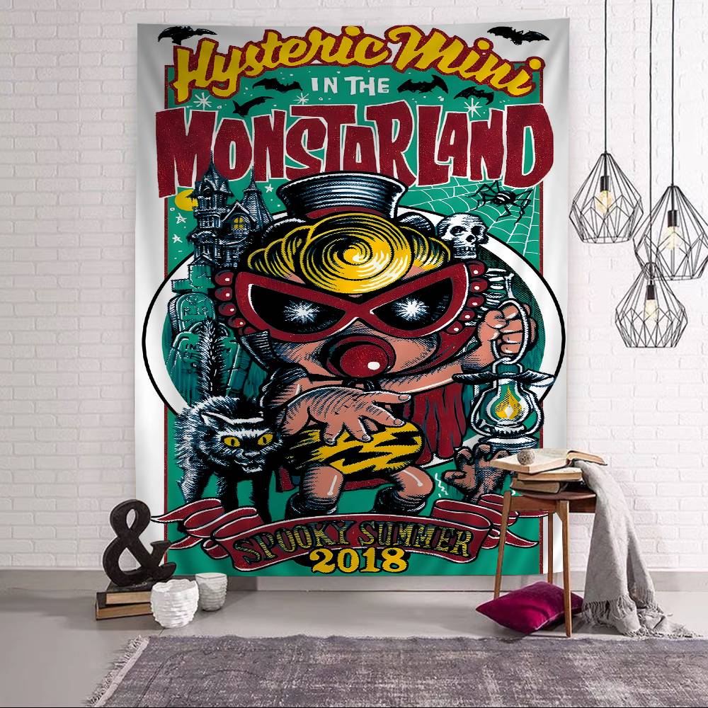 

Kawaii HHysteric Mini Fashion Anime Tapestry Hanging Tarot Hippie Wall Rugs Dorm Home Decor 74x94cm(29x37in)