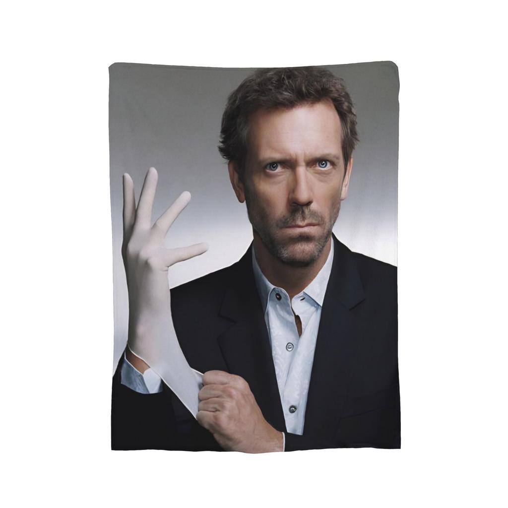 House MD Dr Gregory House Throw Blanket for Couch Fuzzy Soft Plush Blanket 50x60 Inch Multiple Sizes Bedspread for All Seasons