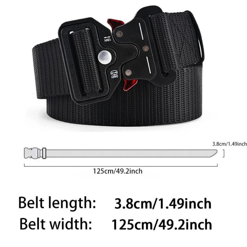 Red Ears Tactical Belt Men's Multifunctional Military Fan Canvas Belt Outdoor Faux Nylon Training Waist Belt