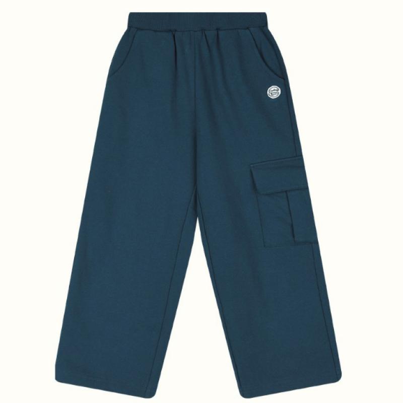  Olivan  Out Pocket Collar Top And Bottom  Blue 