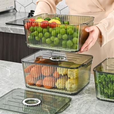 Boîte de Rangement pour Réfrigérateur de Qualité Alimentaire Contenants de Stockage Alimentaire Transparents Empilables Minuteur Fraîcheur Plastique Organisateur de Cuisine Camping