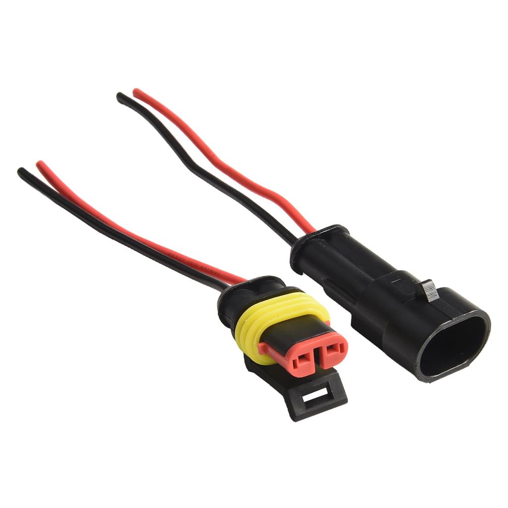 5Sets 2 Pin Way Electrical Wire Connector Automotive Male Female Electrical Connectors Quick Disconnect Wire Connectors