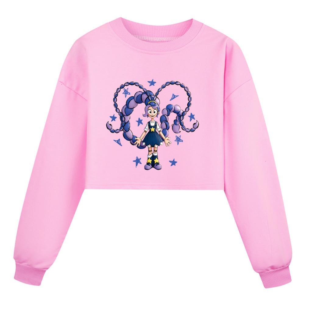 5592 Kids Girls Time Lily Lovebraids Cartoon Anime Printed Long Sleeves Sweatshirt