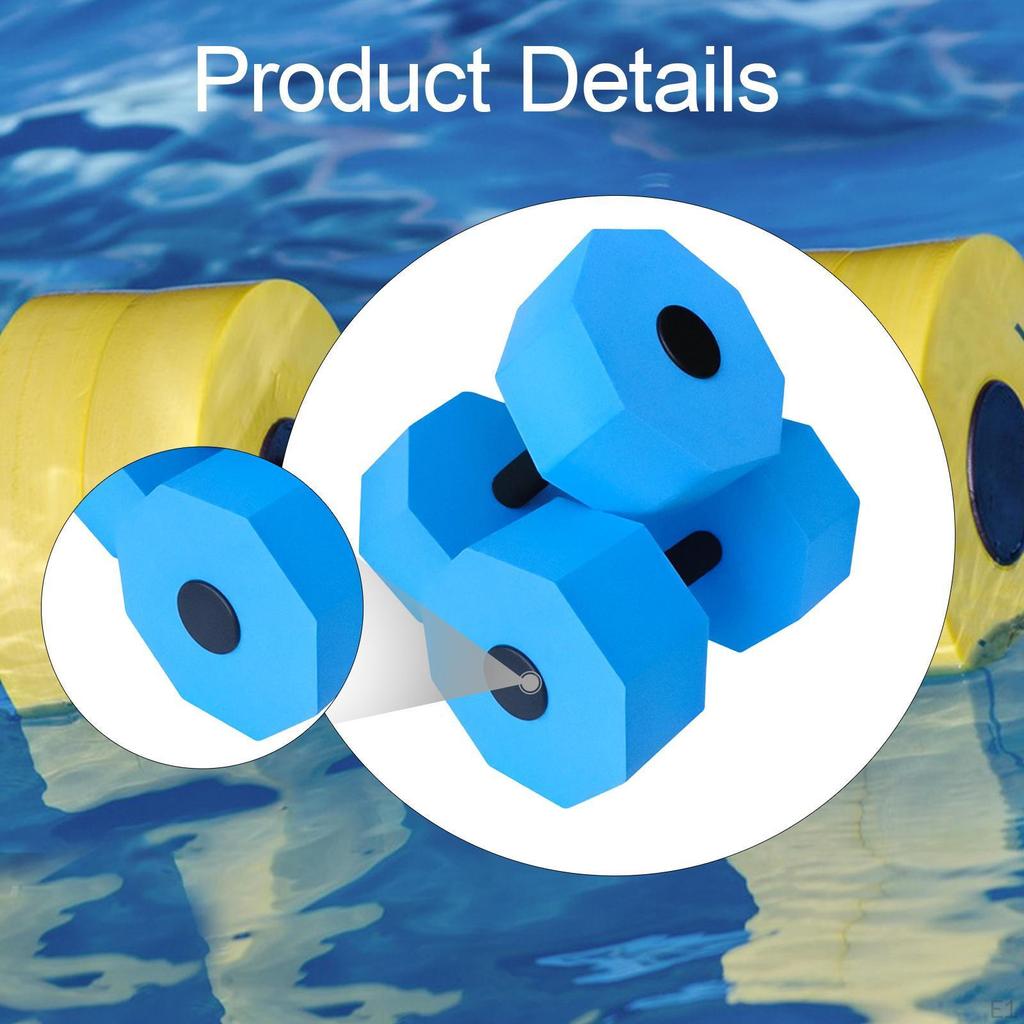 2 Pieces Aquatic Dumbbells EVA Accessories Pool Weights for Fitness Workout Water Sports