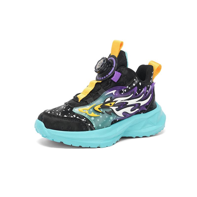 Wasserdichte Leder-Sportschuhe für Kinder - Leicht, Knopfverschluss, Ideal für Herbst-/Winterlauf und Reisen für Jungen.