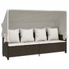 Vidaxl 5-Cz. Garden Furniture Set With Cushions, Brown, Poly Rattan