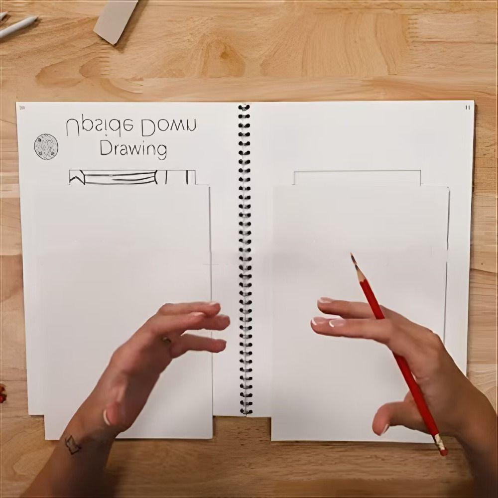 Professional This Is Not a Sketchbook Thick Paper Hardcover Art Class Drawing Book Interactive Workbook with Lined Blank Pages