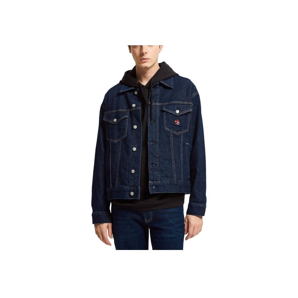 Calvin Klein Tiger Embroidered Denim Jacket Men Jackets Dark-Blue J319942-1BJ
