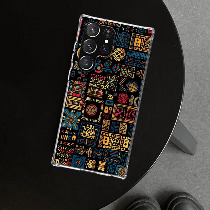 

African Style Fabric Pattern Phone Case Cover for Samsung Galaxy S26 S25 Edge S24 S23 Ultra S22 Plus S21 FE S20 + Art Customized Samsung S20 FE