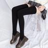 Extended long tube knee stockings black velvet socks high tube socks thigh socks women's black stockings silicone non-slip