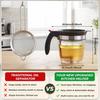Bottom Release Gravy Heat-Resistant Fat Separator with Fine Mesh Strainer for Cooking Oil Broth Soup and Pan Drippings