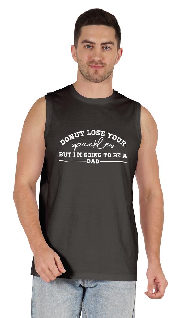 Inkmeso Men  s Tshirt   Donut Loose Your Sprinkles But I  m Going To Be A Dad   Graphic Tshirt For Pregnancy