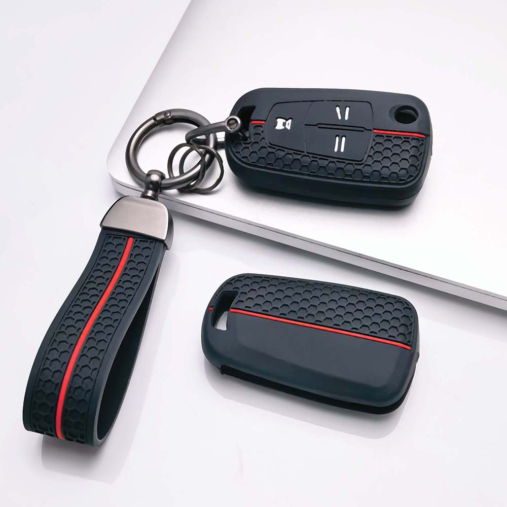 Key Shell Cover for Opel astra h corsa d vectra c zafira b zafira with Keychain Anti-Scratch Guard Shockproof Protection Soft Grip Texture