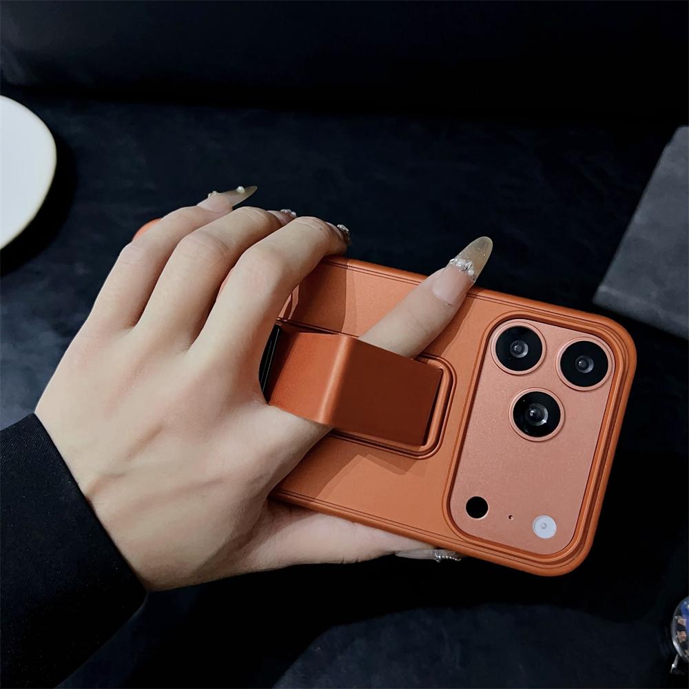 Kovový kroužek Řemínek na zápěstí Držák Pouzdro na telefon Pro iPhone 17 16 15 14 13 Pro Max Plus Air Stojan Sklápěcí stojánek Silikonový ochranný kryt