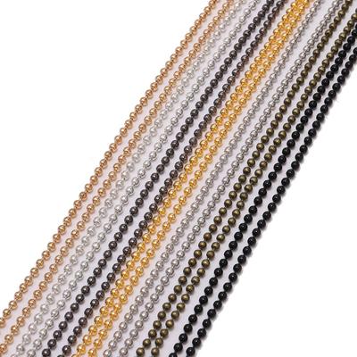 5 m/lotto 1.2 1.5 2mm Catene con perline a sfera in metallo Bulk Oro/Colore nero Catene a maglia per collane fai da te Braccialetti Creazione di gioielli Fornitori di beni