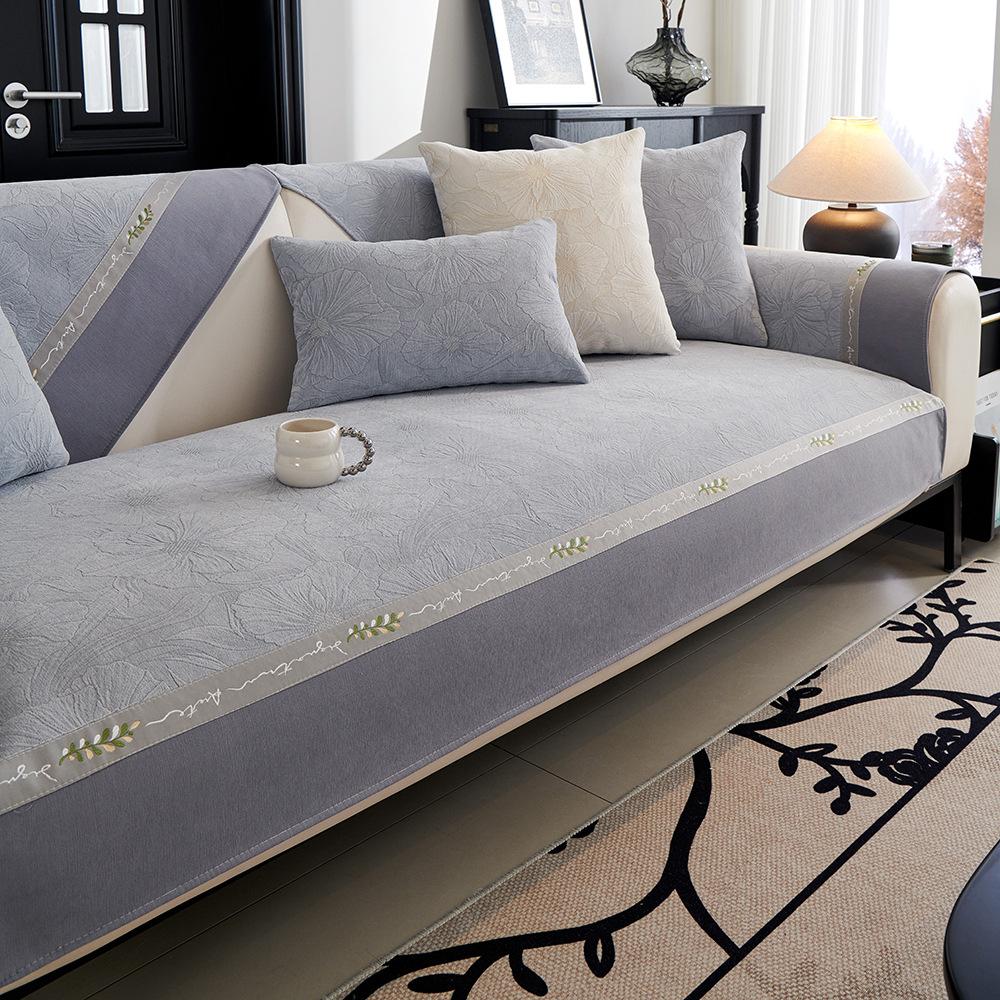 

1 шт. Простой утолщенный чехол для дивана Four Seasons, универсальные модные чехлы для дивана, современный противоскользящий пылезащитный коврик для гостиной 1seat 70x70cm