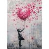 Pop Street Graffiti Wall Art Poster Banksy Ragazzo Ragazza con Palloncino su Tela Poster Stampe Pittura Soggiorno Decorazione Casa Regali
