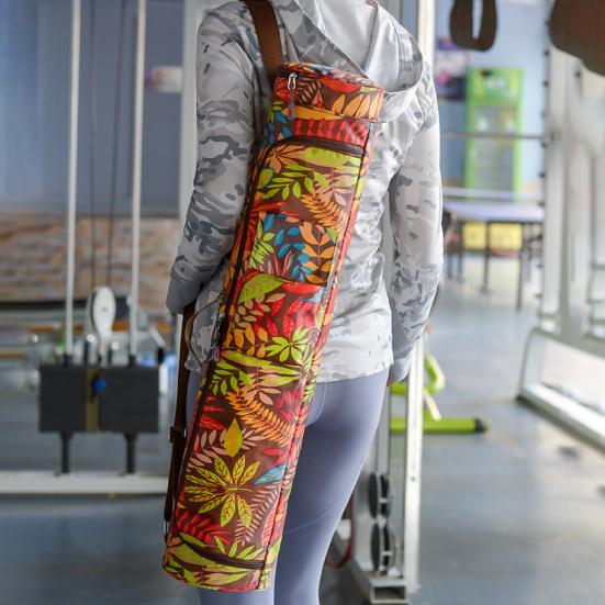 Portable Fashion Printed Adjustable Strap One-shoulder Yoga Backpack for Exercise Fitness