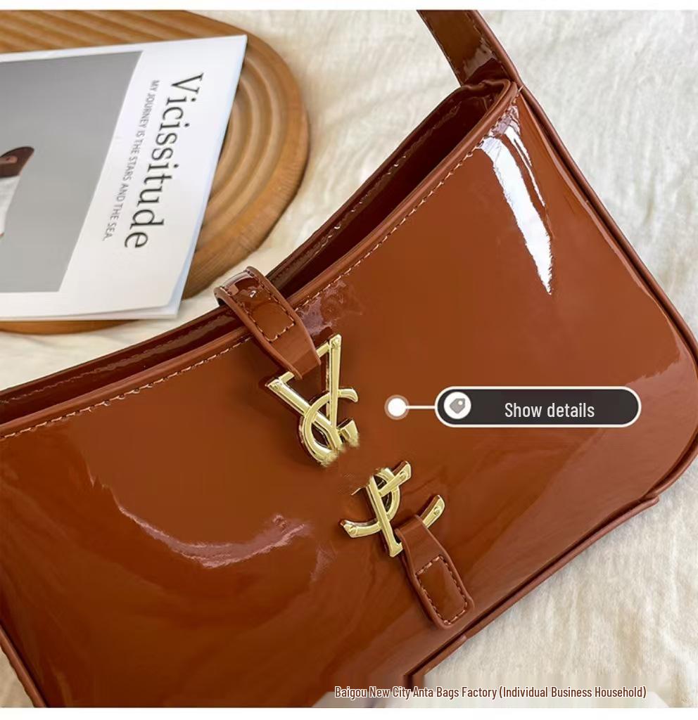 2025 Geantă de umăr de nișă versatilă de culoare solidă exclusivă pentru femei