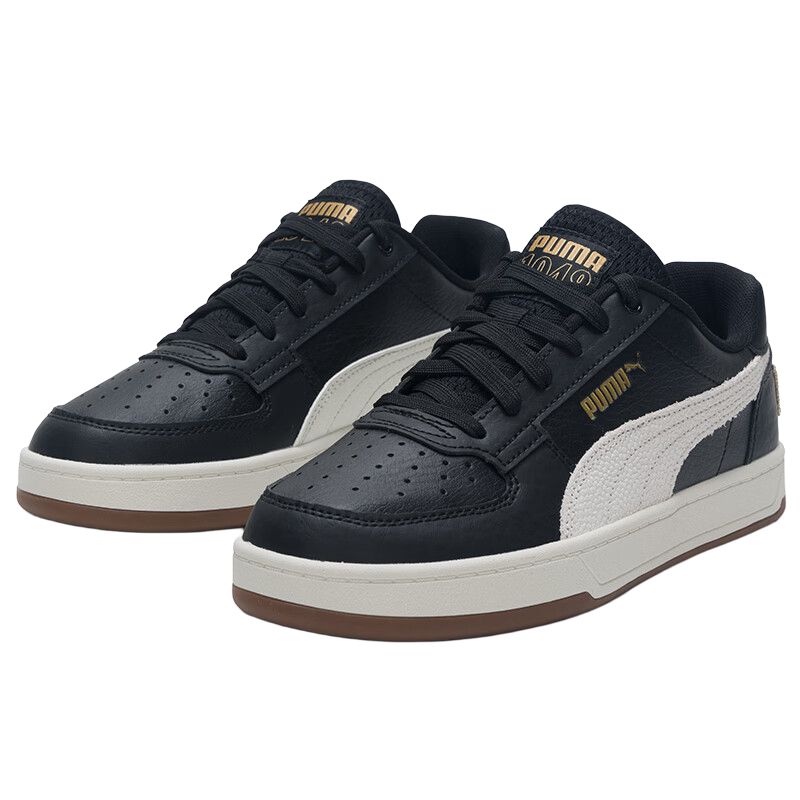 Puma Caven 2.0 Retro Club Baskets Basses Polyvalentes Confortables Amortissantes Durables Baskets Unisexe Noir Blanc 395082-04