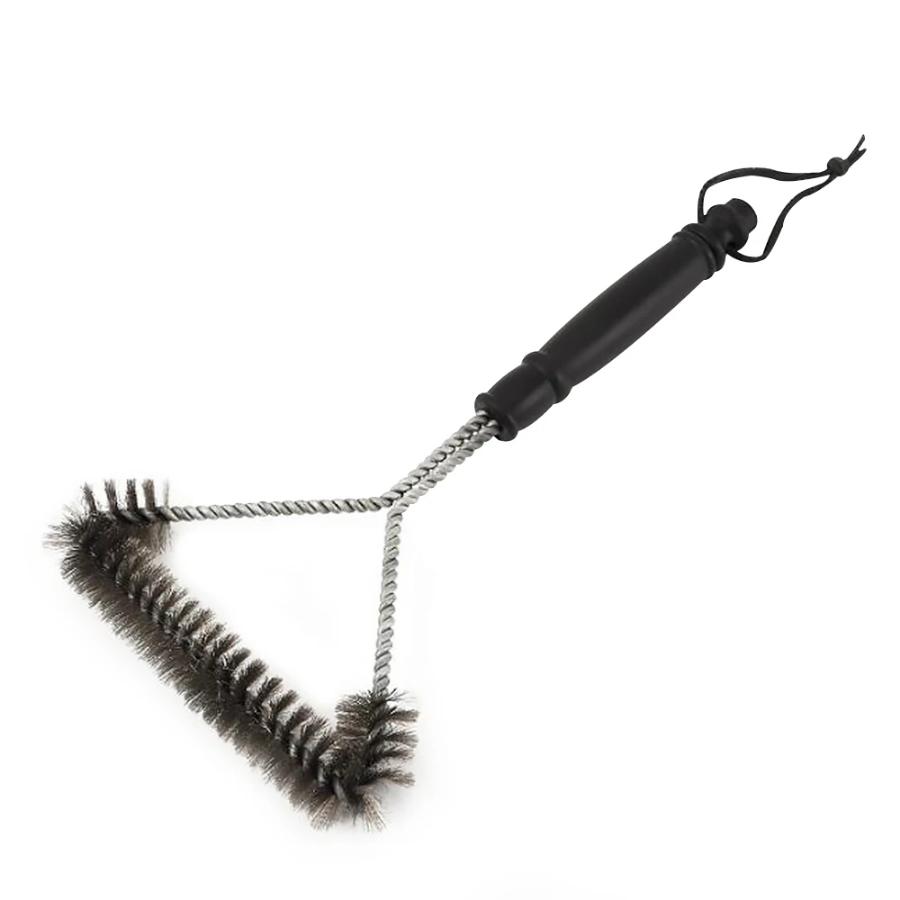 1pc Extra-Long Handle Y-Design Grill Cleaner Brush - Durable Stainless Steel Bristles for Non-Stick BBQ Cleaning - Ideal Outdoor Grills Accessory
