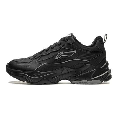 Li Ning Ln Defender Comfortable Trendy Fleece Non-Slip Lightweight Low-Top Casual Shoes Men Casual Shoes Black AGLV281-1