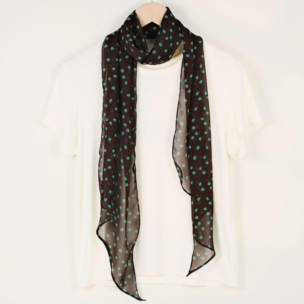 Decorative Women Lady Girls Neckerchief Thin Silk Scarf For Spring Summer Autumn