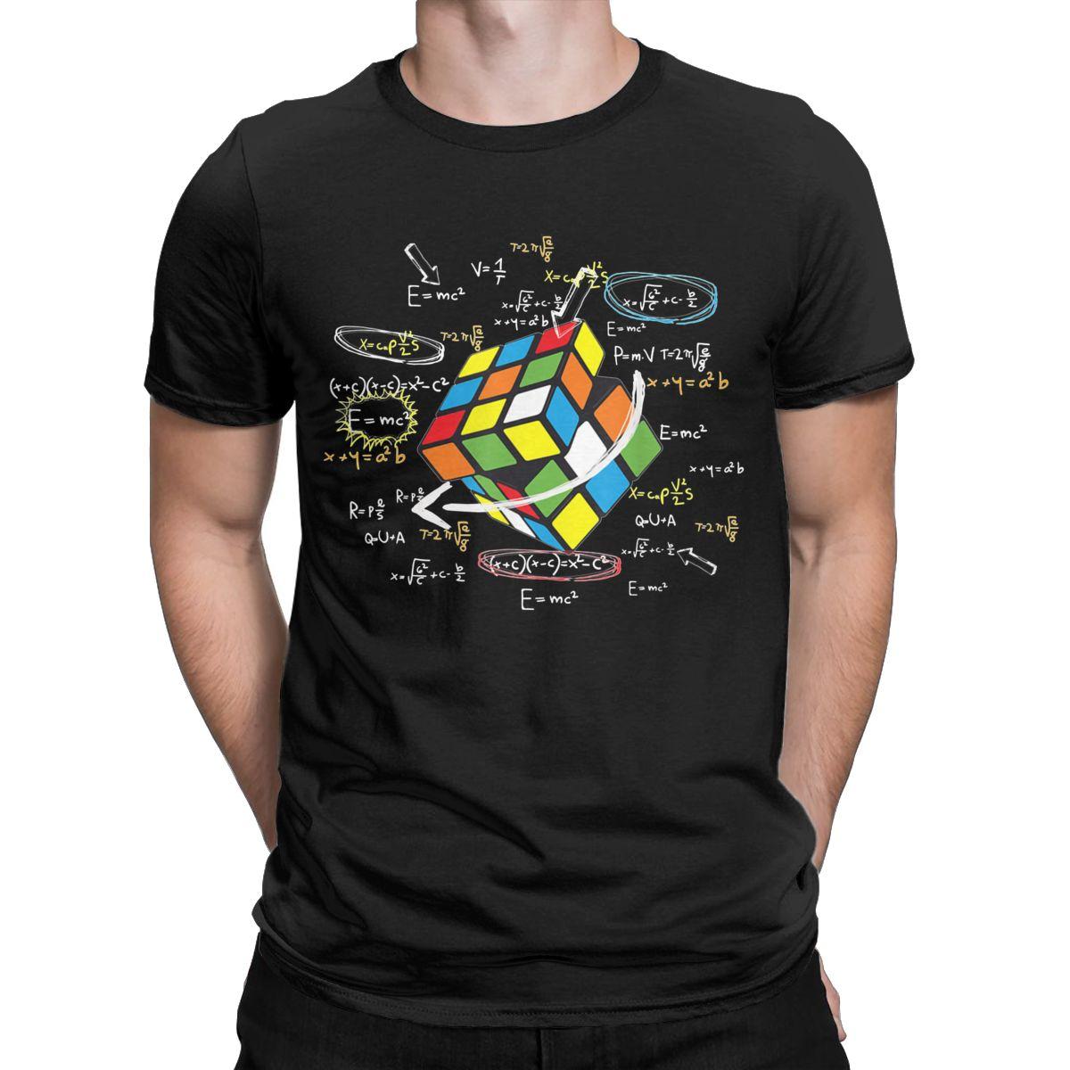 

Math Rubik Rubix Rubics Player Cube Мужская футболка Math Lovers Юмор Футболка с коротким рукавом Crew Neck Футболка Хлопок Плюс Топы