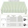 1 Piece Of Spring And Summer Plaid Round And Rectangular Tablecloths, Available In Various Sizes, French Retro Green Plaid Pattern Printing, Tableclot