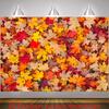 Colorful Autumn Maple Leaf Polyester Background Fabric, Suitable for Party Decoration, Gardens, Rooms, Homes, Clubs, and Farms.