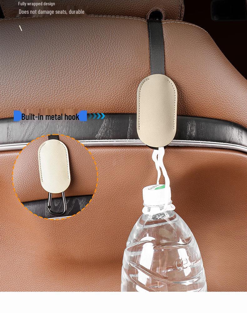 Universal Invisible Car Seat Back Hooks for Front & Rear Storage