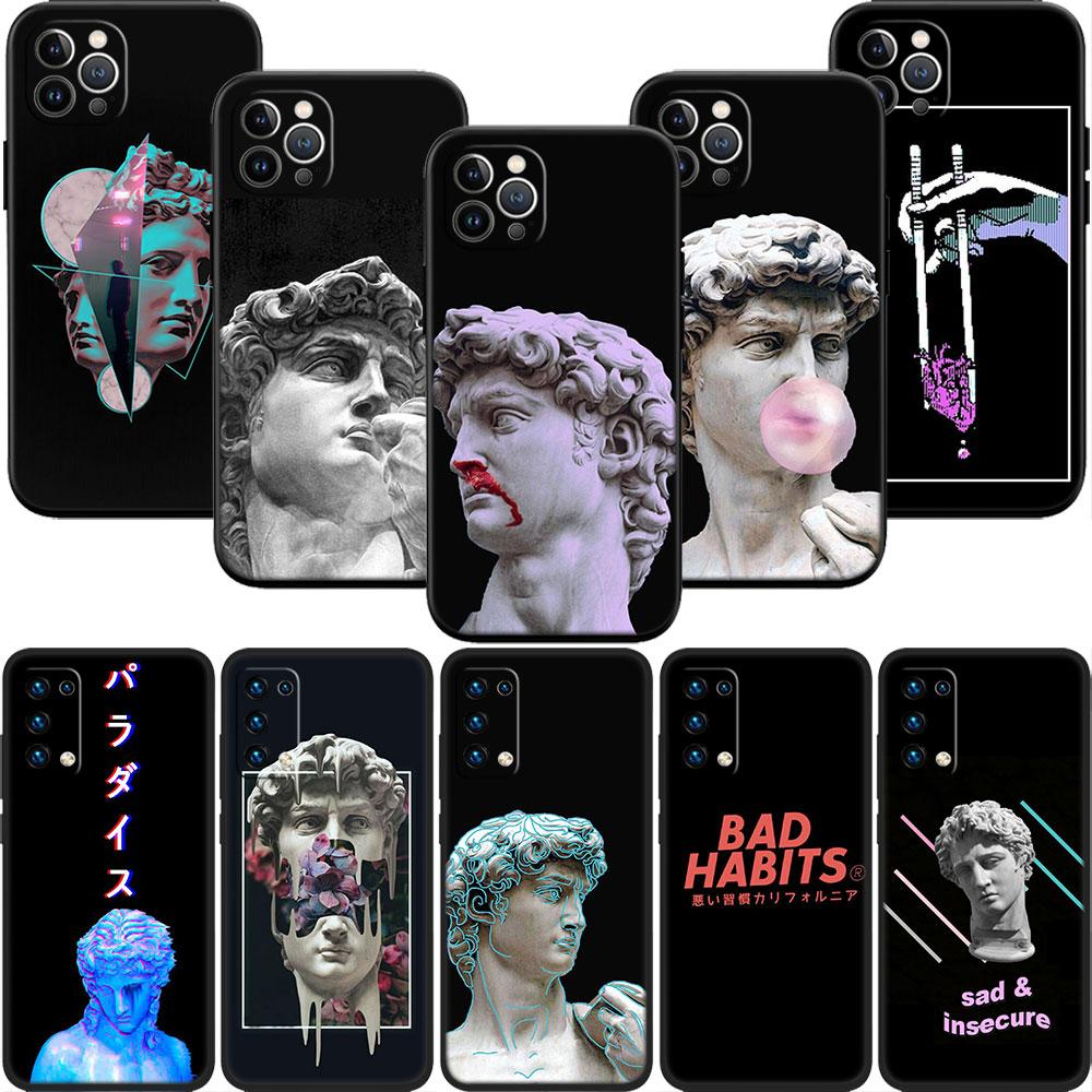 PP25 David Statue funny Soft Shell Phone Case for OPPO A3 Pro A72 A74 A76 A77 A77S A78 A79 A94 A95 A18 A40M A58