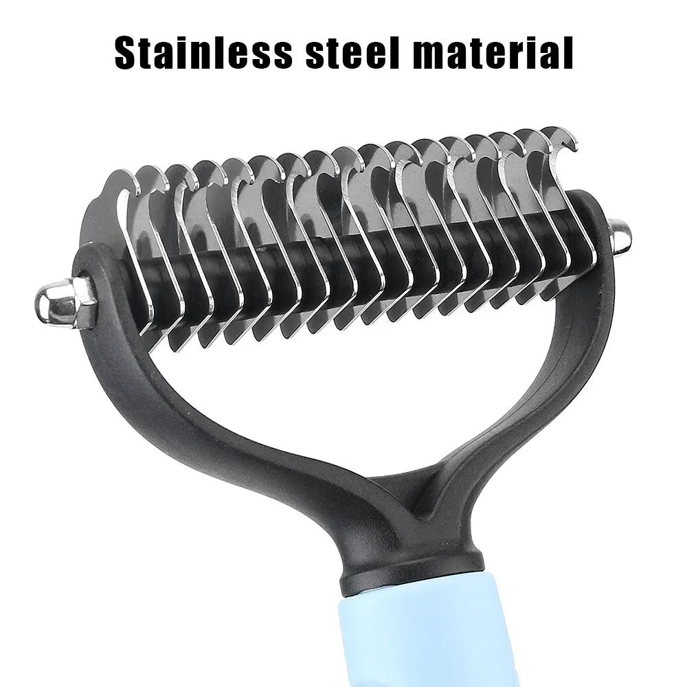 Pet Hair Remover Brush Dogs Fur Trimming Pet Grooming Tool For Matted Long Hair Curly Pet Deshedding Cat Brush