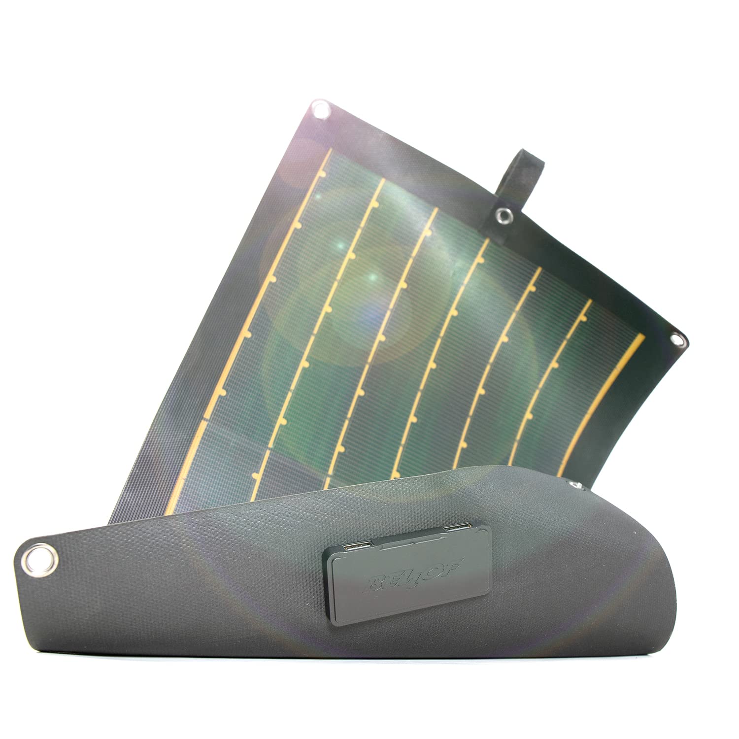 

BELLOF JSF025 Гибкая солнечная панель с высокой мощностью USB-зарядки для смартфонов и планшетов, тонкопленочная, сверхлегкая (200г), Самостоящий, Портативный, зелёный