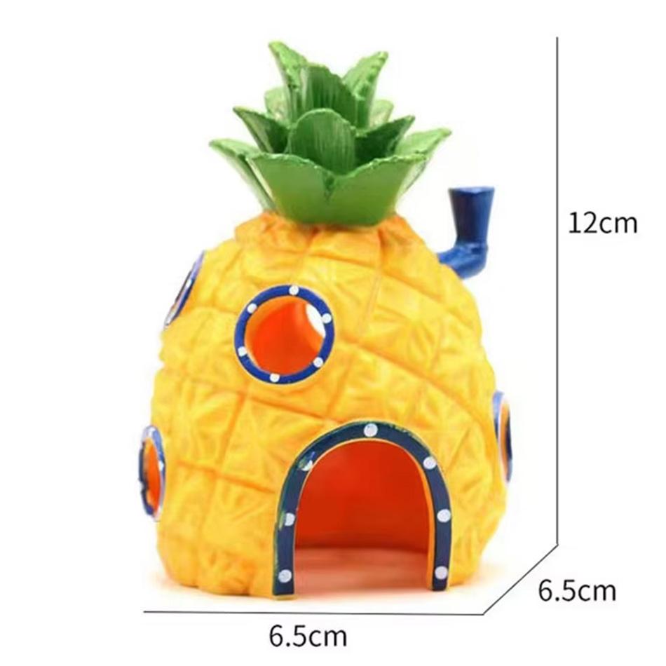 Aquarium Dekoration Cartoon Figuren Ornamente Simulation Harz Ananas Haus Aquarium Dekoration Landschaftsgestaltung Aquarium Zubehör