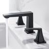 Brushed Gold Basin Faucets Deck Mounted Bathtub Hot And Cold Water Mixer Faucet Dual Handle Three Hole Basin Faucet Set Tub Tap