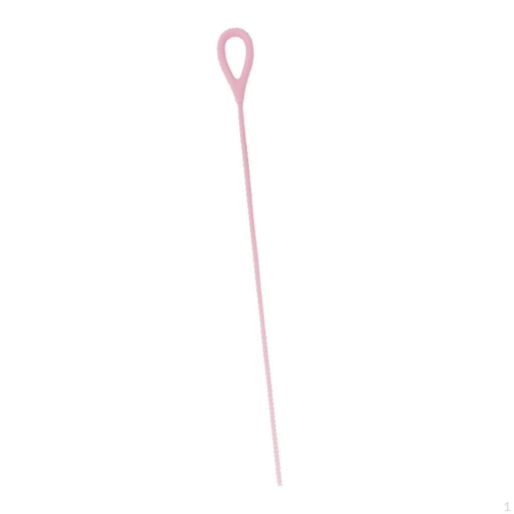 Silicone Straw Brush Long Bendable Multifuctional Bottle Reusable for Drink Lid