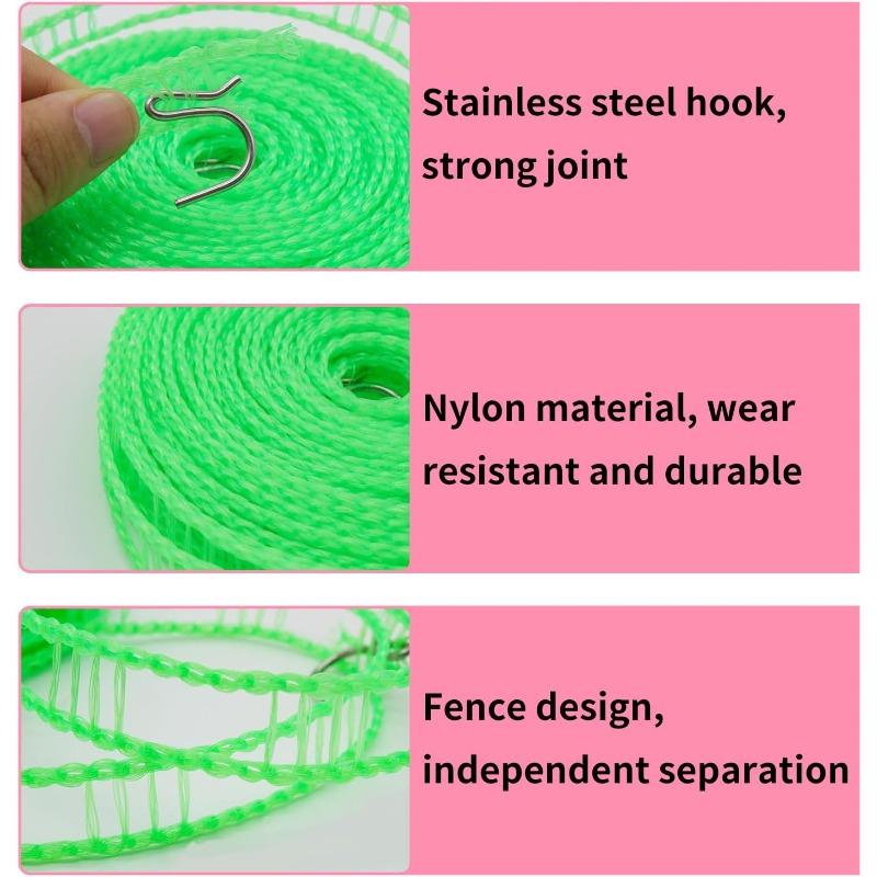 Portable Clothesline Upgraded Thickened Anti-slip Windproof Drying Rope Drying Clothes Hanging Rope Outdoor Camping Accessories