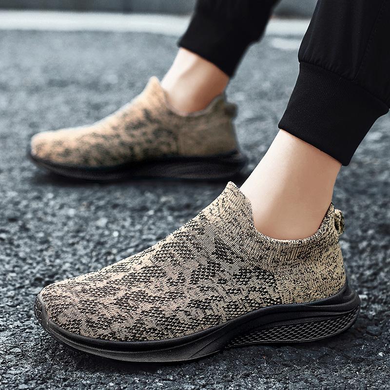 Spot Tide Shoes Flying Woven Sports Men's Shoes 2024 New Elastic Sock Sneakers Breathable Casual Running Ball Shoes