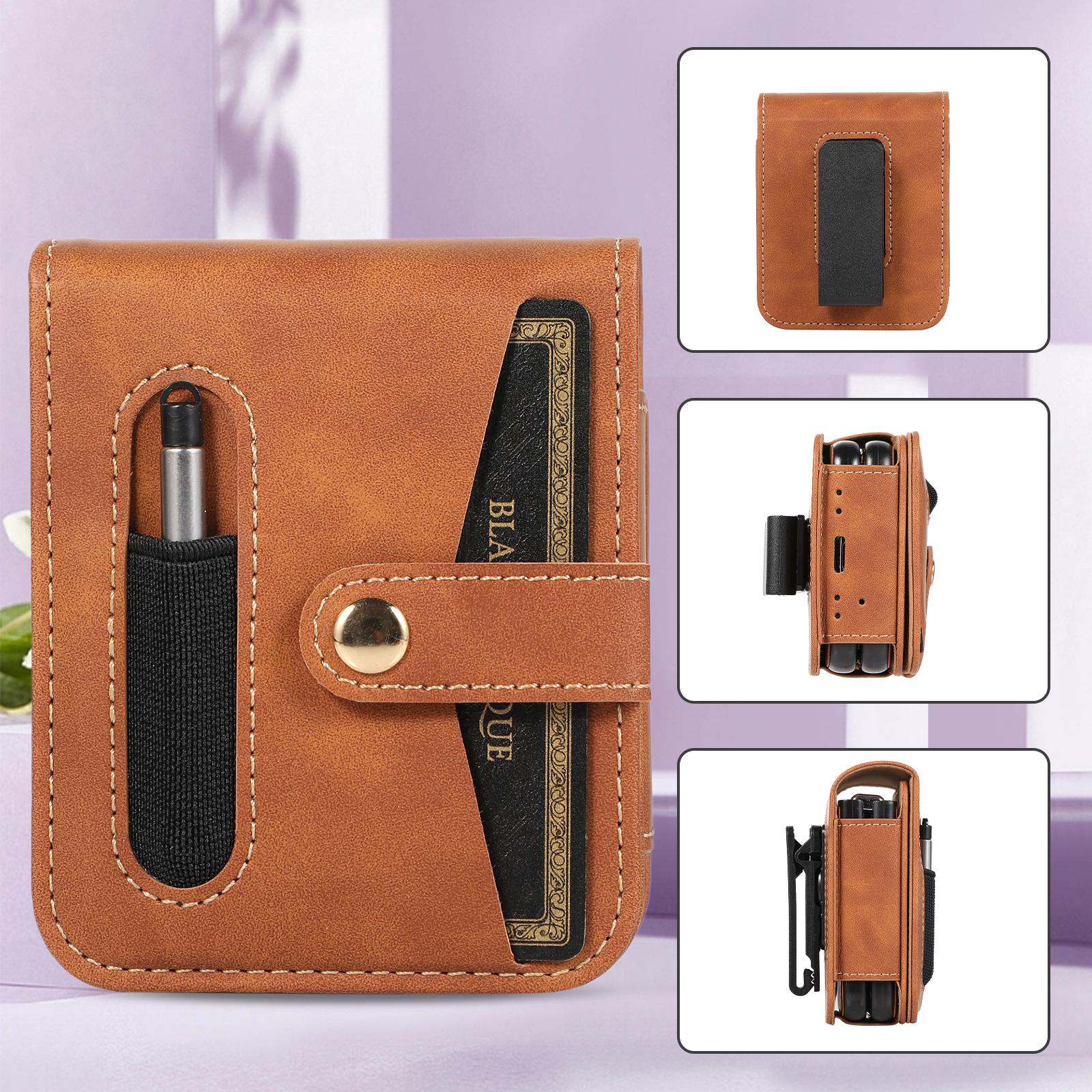 

Кожаный защитный чехол с зажимом для ремня для Galaxy Z Flip5 для Samsung Galaxy Z Flip5 Flip 5 Zflip5 5G, аксессуары для телефонов, чехол for Samsung Z Flip 5