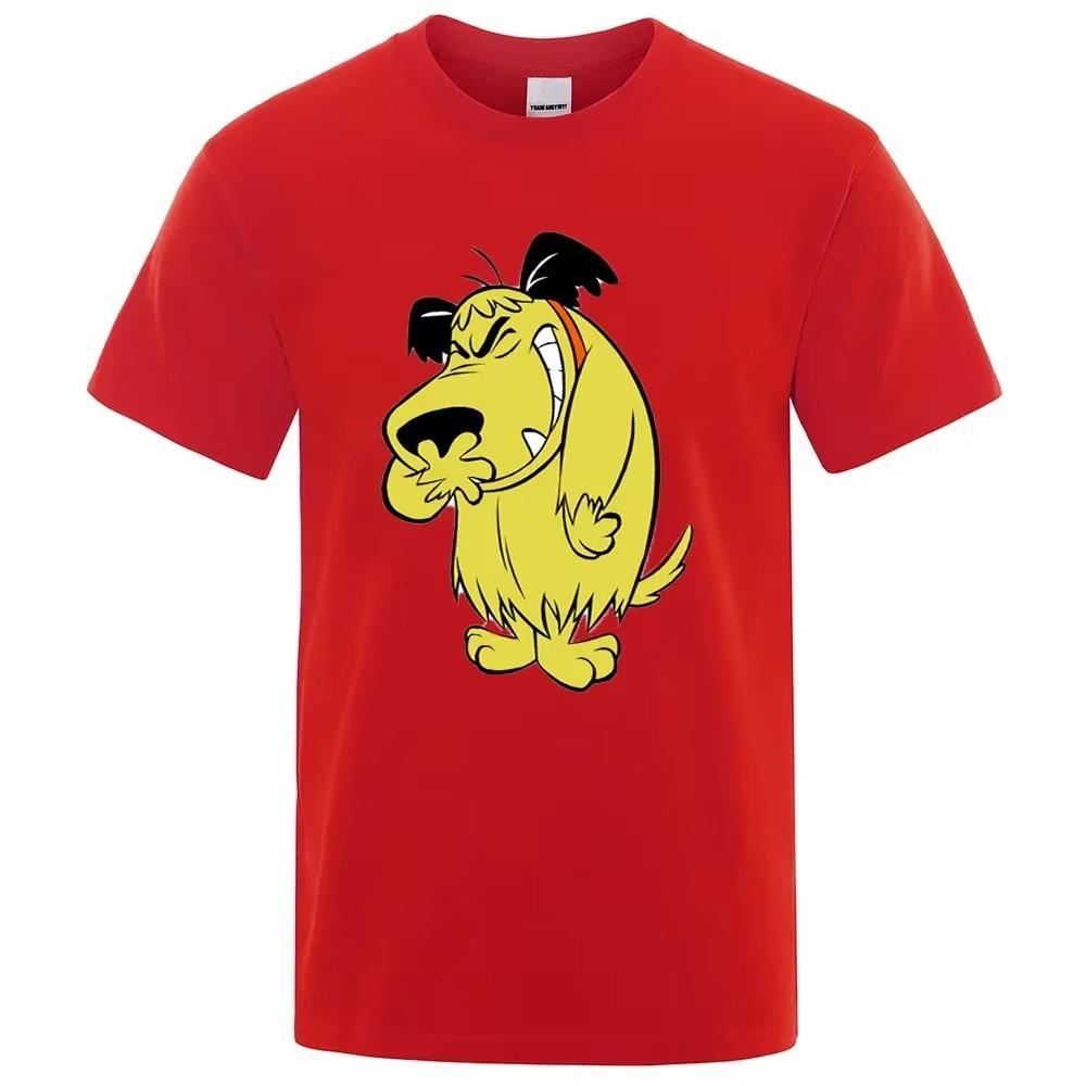 Muttley T Shirt Cartoon Funny Cotton Laughing Dog Humor Hihi Heehee Fashion Street T-shirt Men Brand Tee Shirt