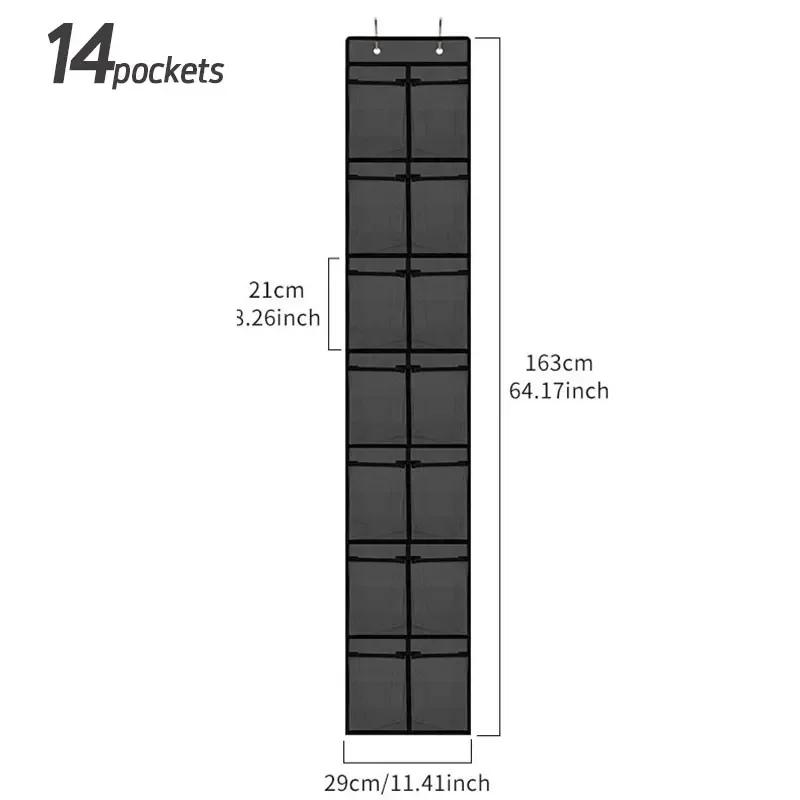 Hanging shoe rack organizer Over the Door Shoe Organizer 12/14 Large Breathable Mesh Pockets slippers organizer shoe storage