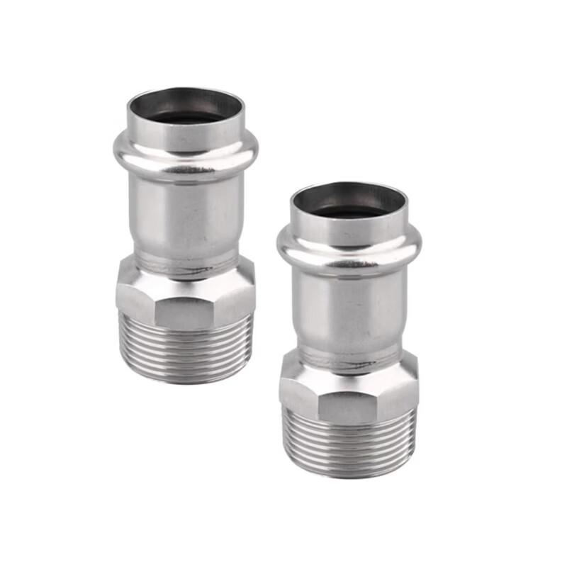 Stainless Steel Press-fit Male Thread Straight Connector