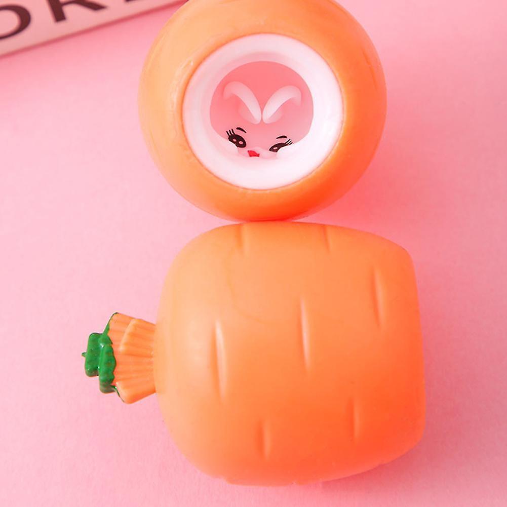 12Pcs Carrot Rabbit Squeeze Telescopic Toys Kids Stress Relief Radish Bunny