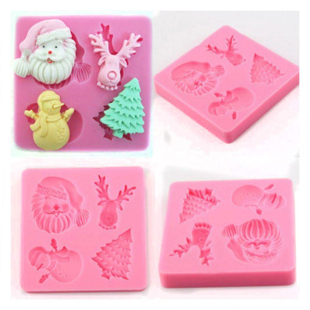 

Baking Tool Fondant Cake Decorating Chocolate Santa Mold Mould Snowman