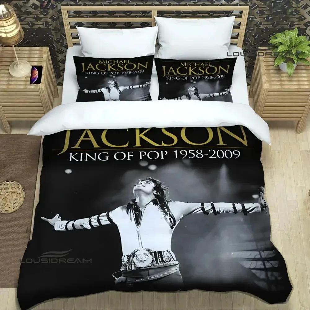 3D Print Michael Jackson Bedding Set Double Twin King Duvet Cover Comforter Pillowcase Boys Girls Adults Bedroom