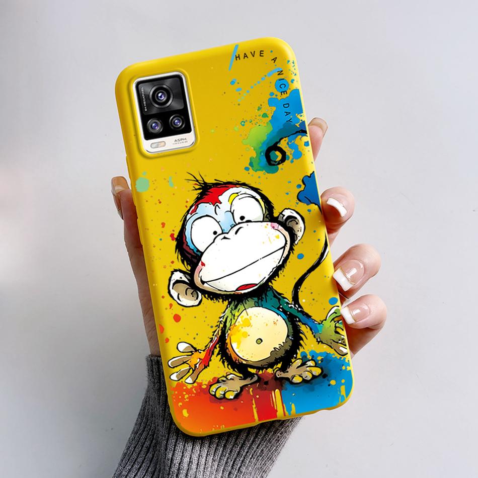 For Vivo V20 2021 Case V2040 Cute Cat Bear Frog Cover Soft Silicone Slim Phone Case For Vivo V20 V 20 VivoV20 V2025 V2024 Bags