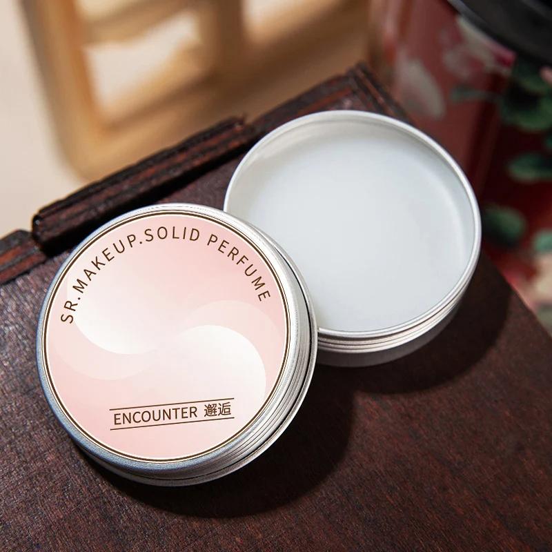 Solid parfyme Bærbar Solid Balm Langvarige dufter Friske og elegante kvinnelige solide parfymer Kroppsaroma Deodorant